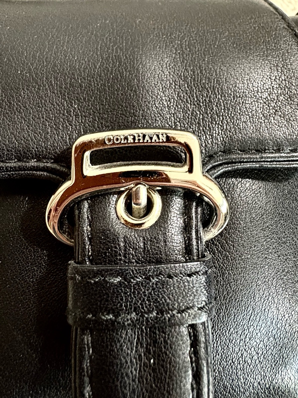 COLE HAAN Black Leather SMALL Classic SHOULDER Hand BAG Purse - Picture 6 of 7